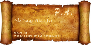 Pécsy Attila névjegykártya